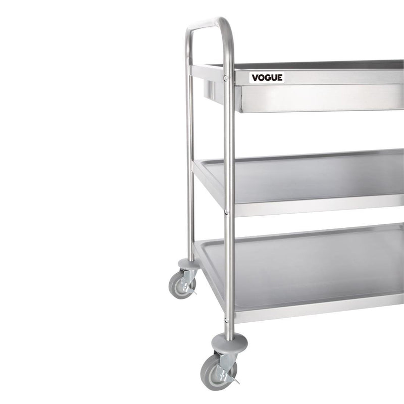 Stainless Steel 3 Tier Deep Tray Clearing Trolley- Vogue CC365