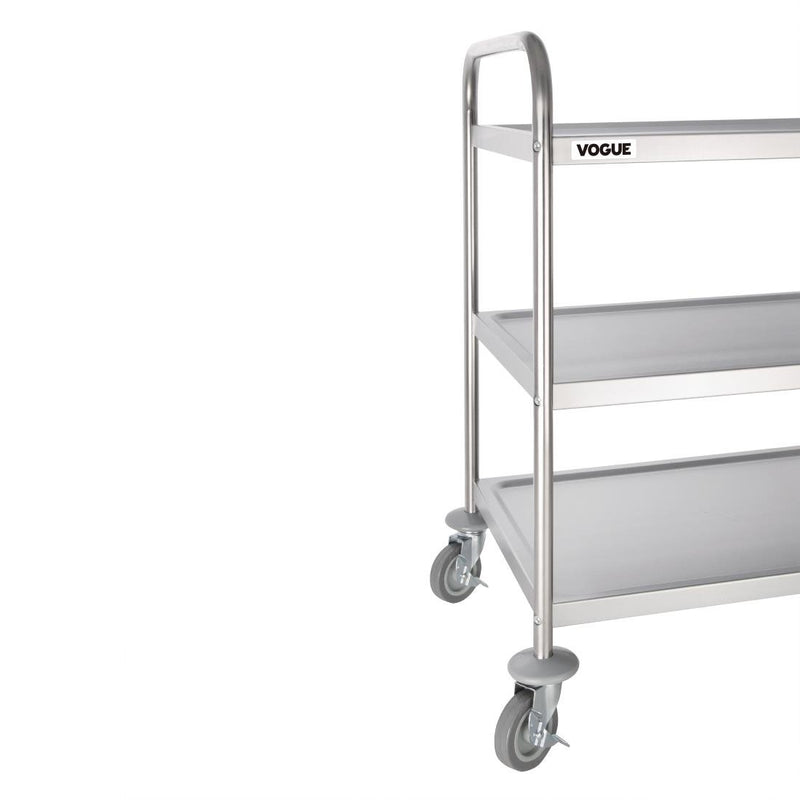 Stainless Steel 3 Tier Clearing Trolley Large- Vogue F995