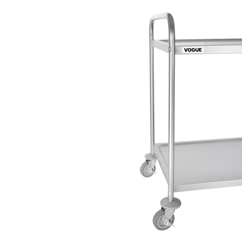 Stainless Steel 2 Tier Clearing Trolley Large- Vogue F998