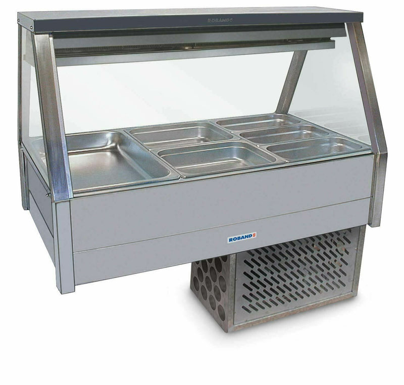 Straight Glass Refrigerated Display Bar, 6 pans- Roband RB-ERX23RD