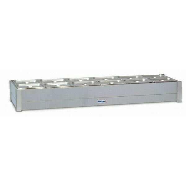 Hot Bain Marie 12 x 1/2 size, pans not included, double row- Roband RB-BM26