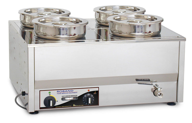 Counter Top Bain Marie 4 x 200mm round pots- Roband RB-BM4E
