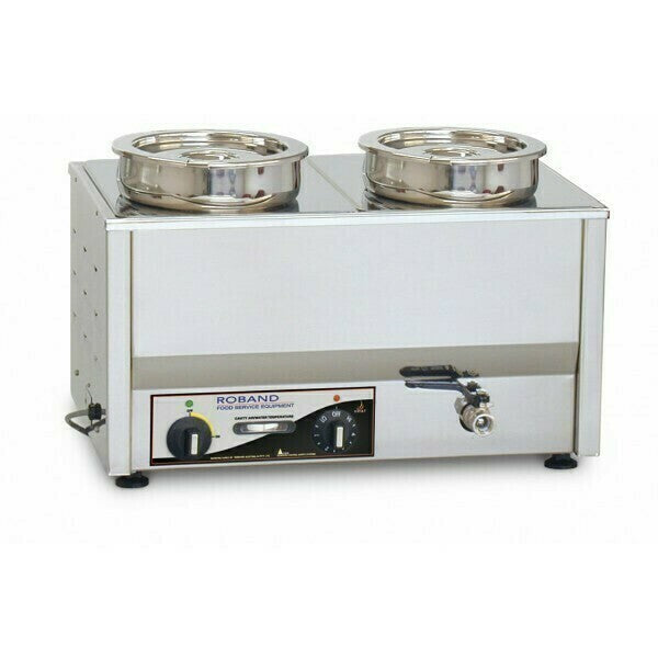 Counter Top Bain Marie 2 x 200mm round pots- Roband RB-BM2E