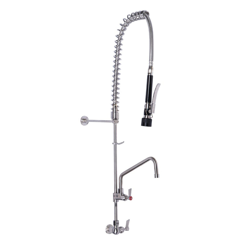Stainless Steel Single Wall Mount Pre-Rinse with 12" Pot Filler- 3Monkeez T-3M53712