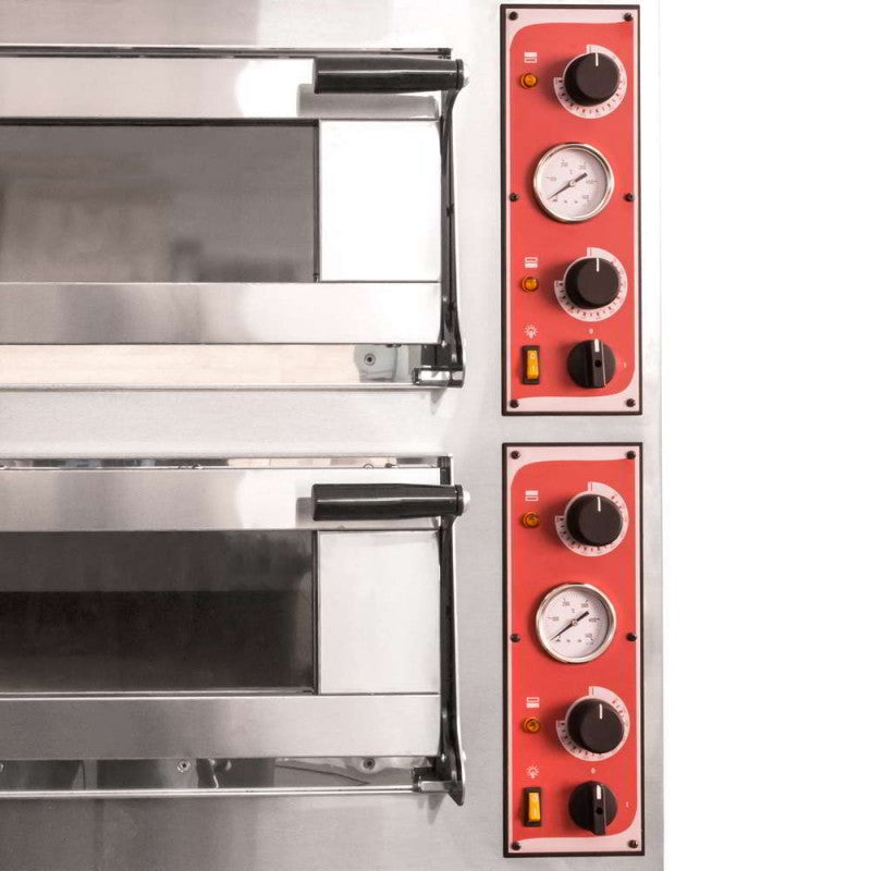 AG Italian Made Commercial 6 Series Electric Double Deck Oven- AG Equipment AG-TRAYS66GLASS