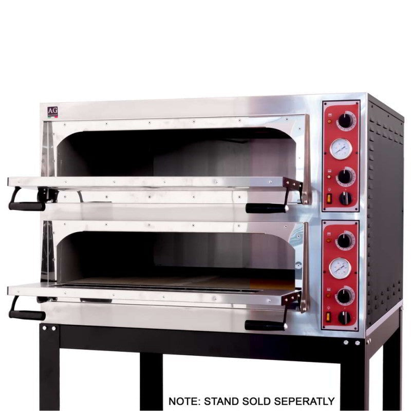 AG Italian Made Commercial 6 Series Electric Double Deck Oven- AG Equipment AG-TRAYS66GLASS
