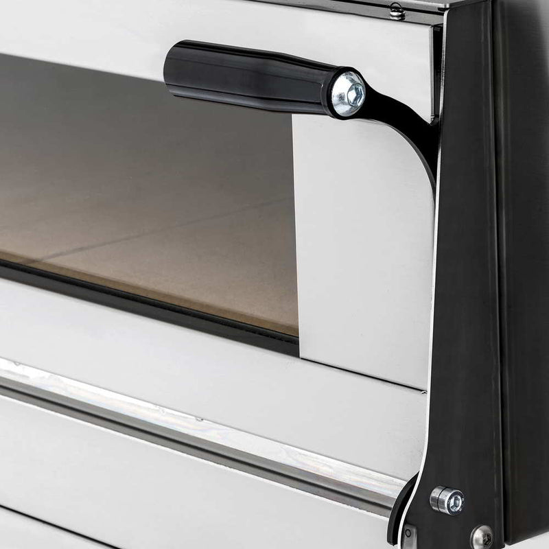 AG Italian Made Commercial 66L Electric Double Deck Oven- AG Equipment AG-TRAYS66LGLASS