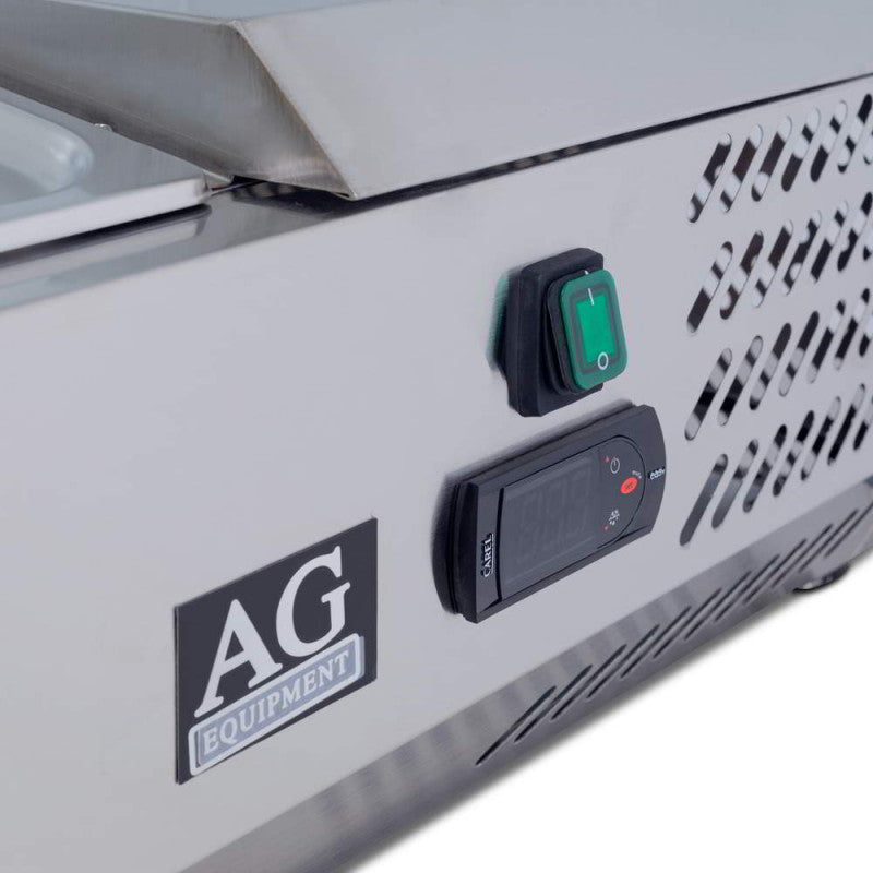 AG Pizza Showcase 1/3 x 6 GN Trays- AG Equipment AG-VRX1400-380