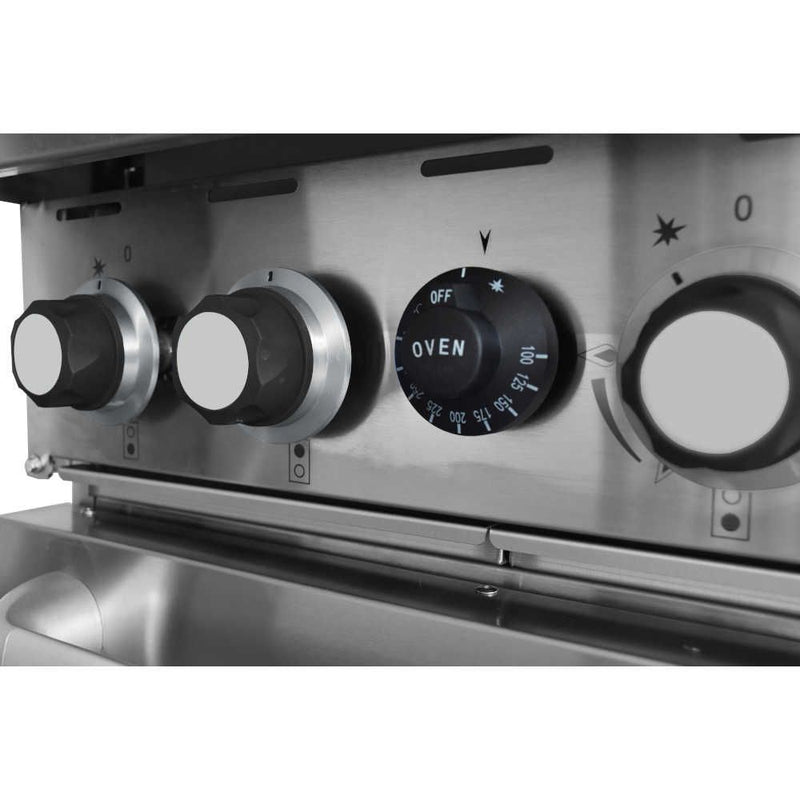 AG Six Burner Gas Cooktop Range with Oven - 900mm width - Natural Gas- AG Equipment AG-6OVST-NG