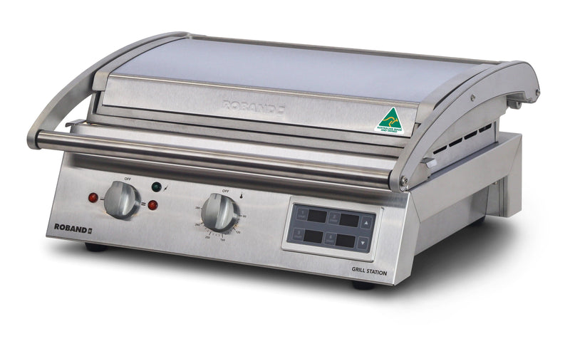 Grill Station 8 slice, Smooth Plates with Electronic Timer 10A- Roband RB-GSA810SE