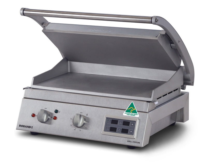 Grill Station 8 slice, Smooth Plates with Electronic Timer 10A- Roband RB-GSA810SE
