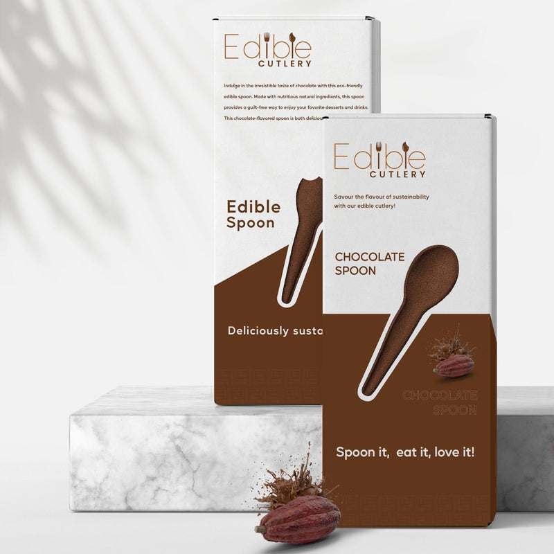 Edible Chocolate Spoon - Carton of 1000- Edible Cutlery Edible-Chocolate-Spoon-1000