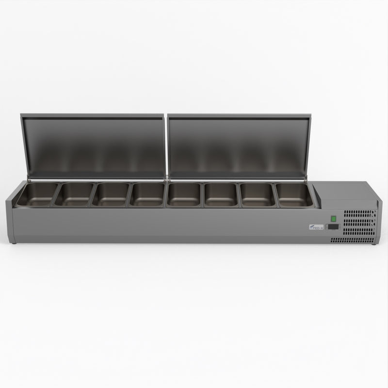 Salad Bench With Stainless Steel Lids - FED-X XVRX1800/380S