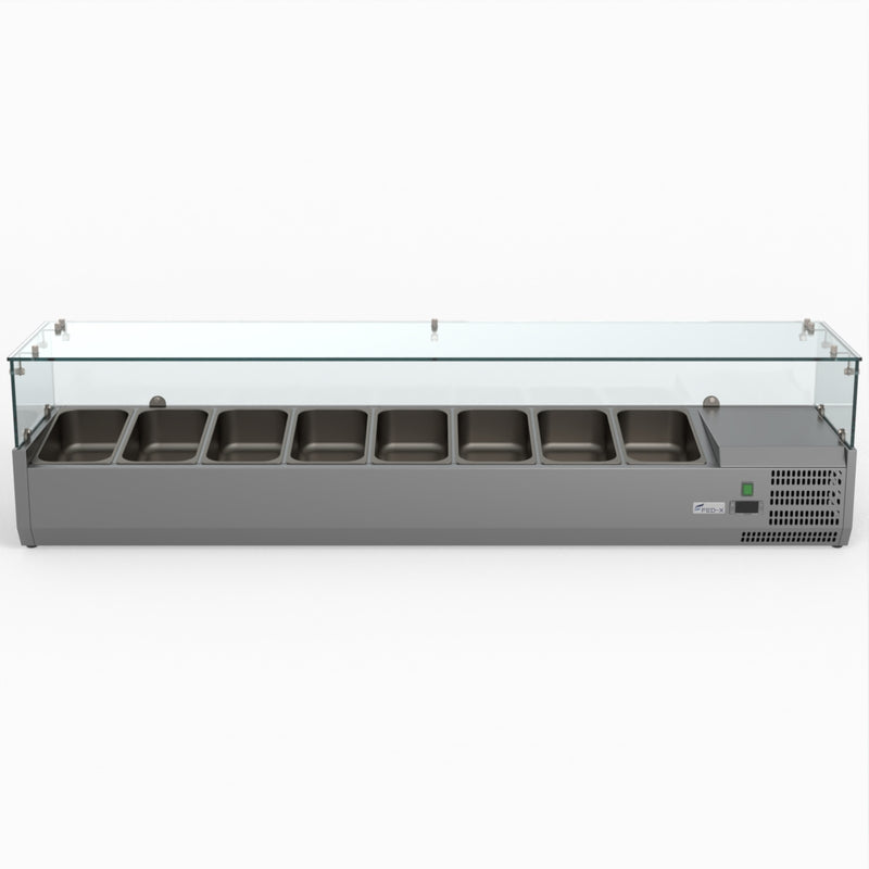 Flat Glass Salad Bench - FED-X XVRX1800/380