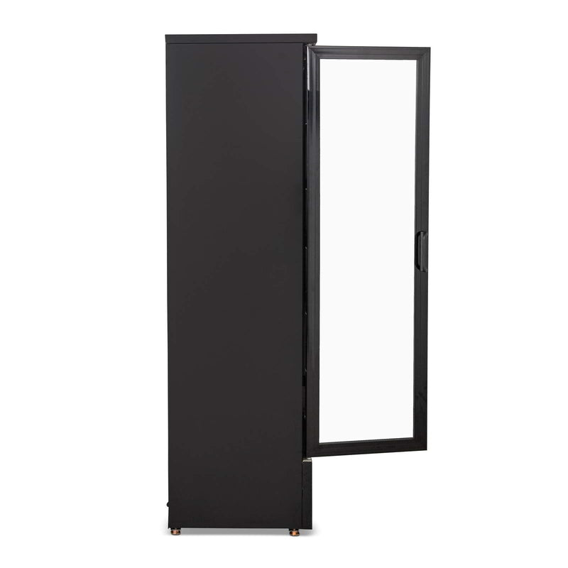 AG 477L Upright Double Glass Door Display / Backbar Fridge - Black- AG Equipment AG-B500G