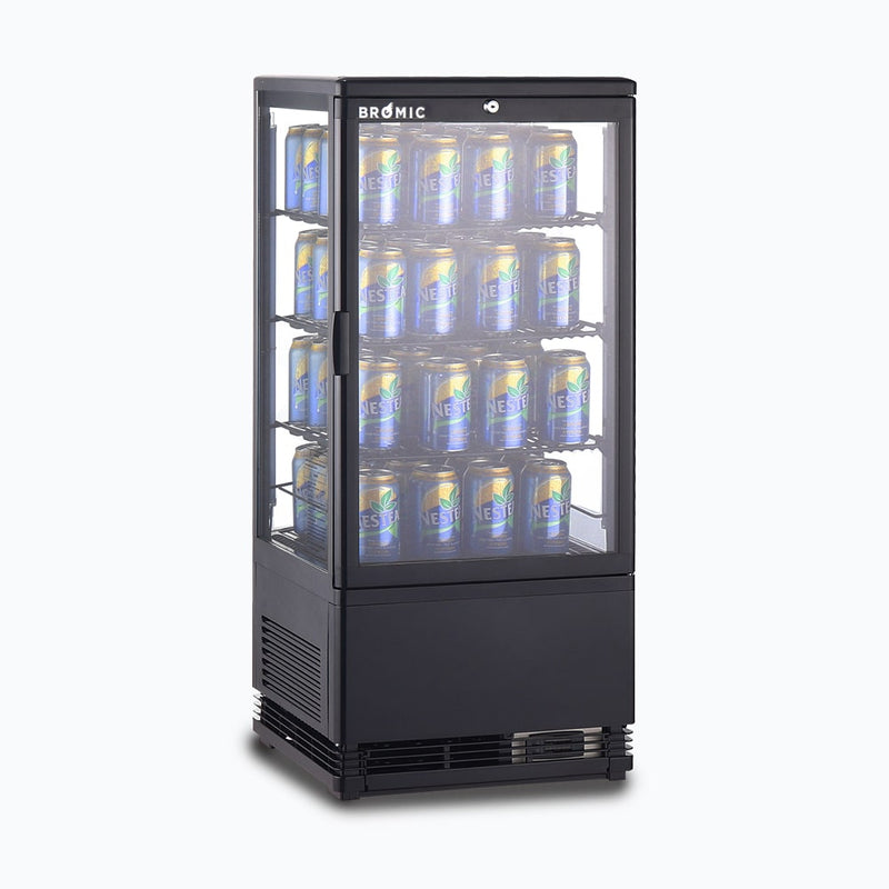 Bromic Countertop Beverage Fridge Flat Glass 78L LED CT0080G4B- Bromic Refrigeration BR-3735176