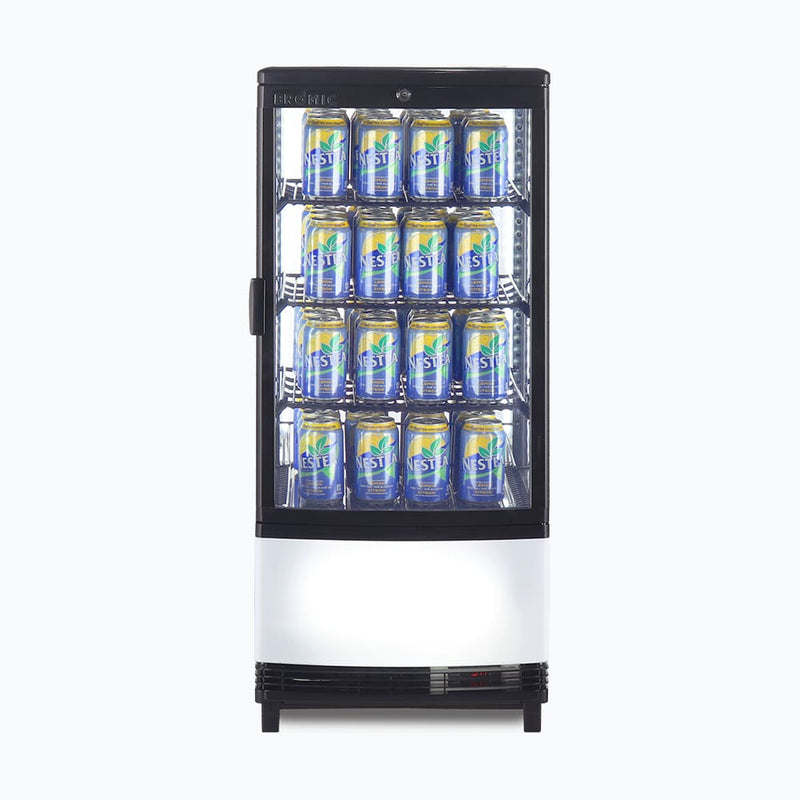 Bromic Countertop Beverage Fridge Curved Glass 80L LED CT0080G4BC- Bromic Refrigeration BR-3735172