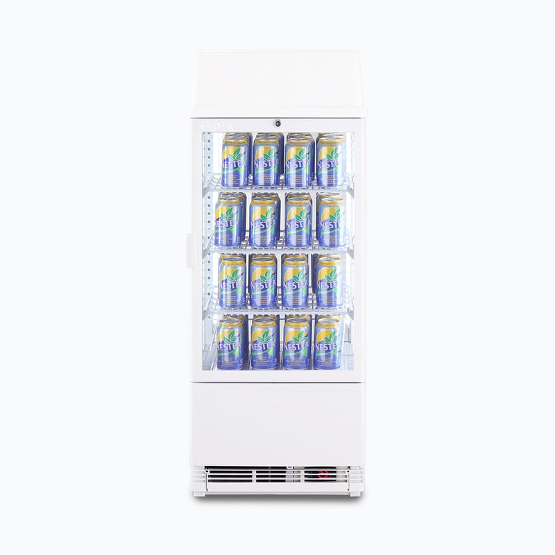 Bromic Countertop Beverage Fridge Flat Glass 78L LED with Lightbox CT0080G4LW- Bromic Refrigeration BR-3735131