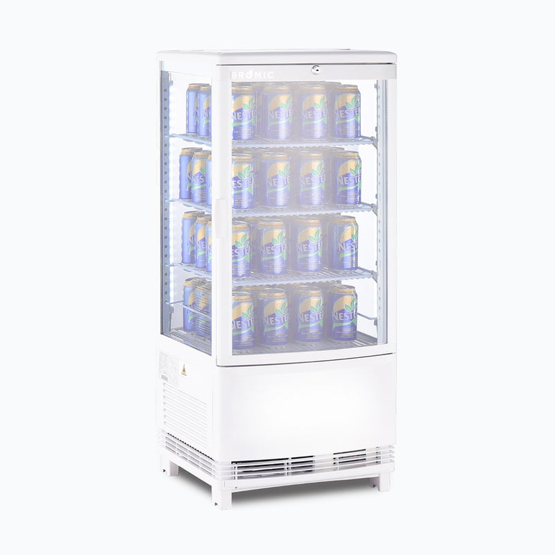 Bromic Countertop Beverage Fridge Curved Glass 80L LED CT0080G4WC- Bromic Refrigeration BR-3735170