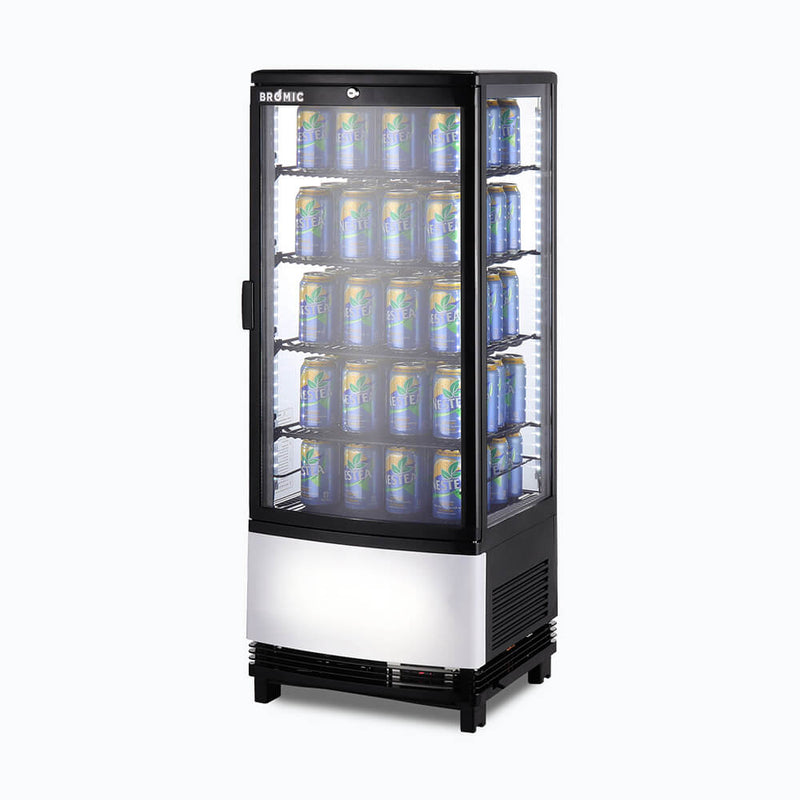 Bromic Countertop Beverage Fridge Curved Glass 98L LED CT0100G4BC- Bromic Refrigeration BR-3735192