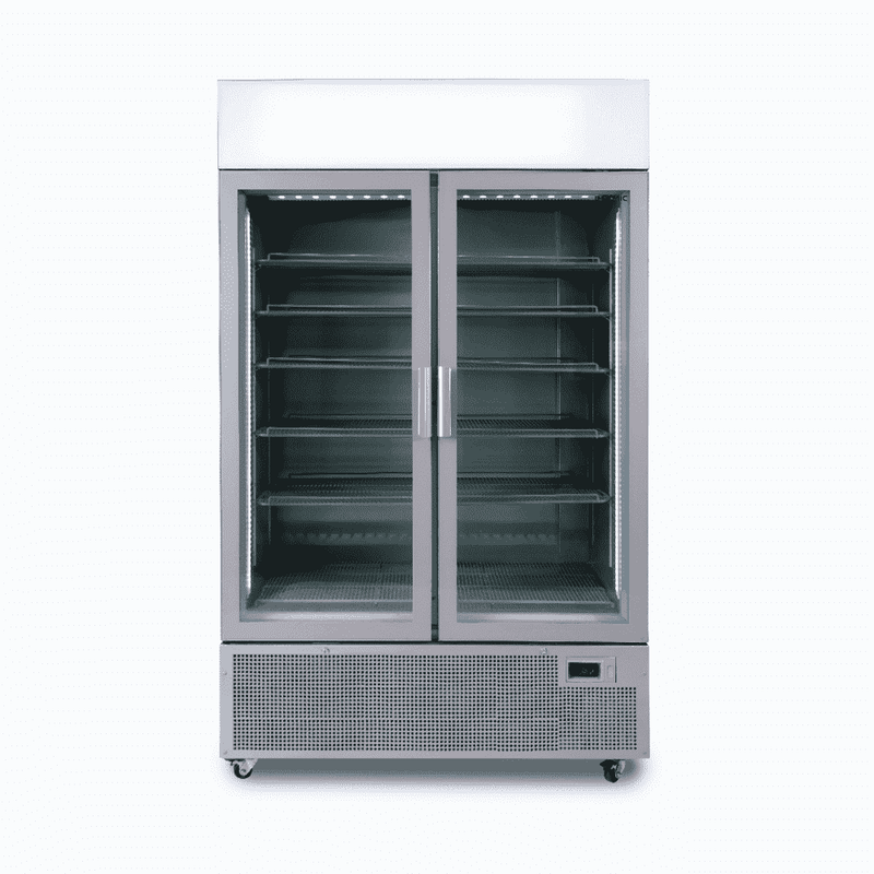 Bromic GM1100LS-NR Two Flat Glass Door Upright Display Fridge - 1082L- Bromic Refrigeration BR-3736234