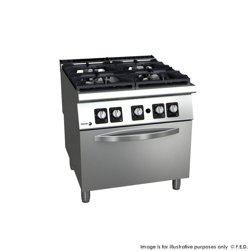 Kore 900 Series Natural Gas 4 Burner With Gas Oven - Fagor C-G941