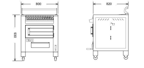 CBQ-M80 Charcoal Barbecue/Grill- Semak CBQ-M80-SEM