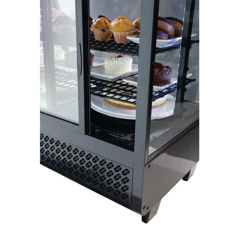 C-Series Countertop Food Display Fridge 100Ltr Black- Polar CC611-A