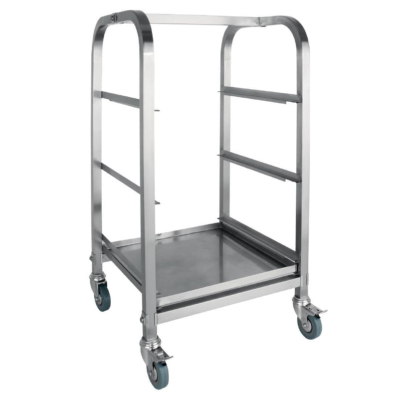 3 Tier Glass Racking Trolley for 425mm Baskets- Vogue CL269