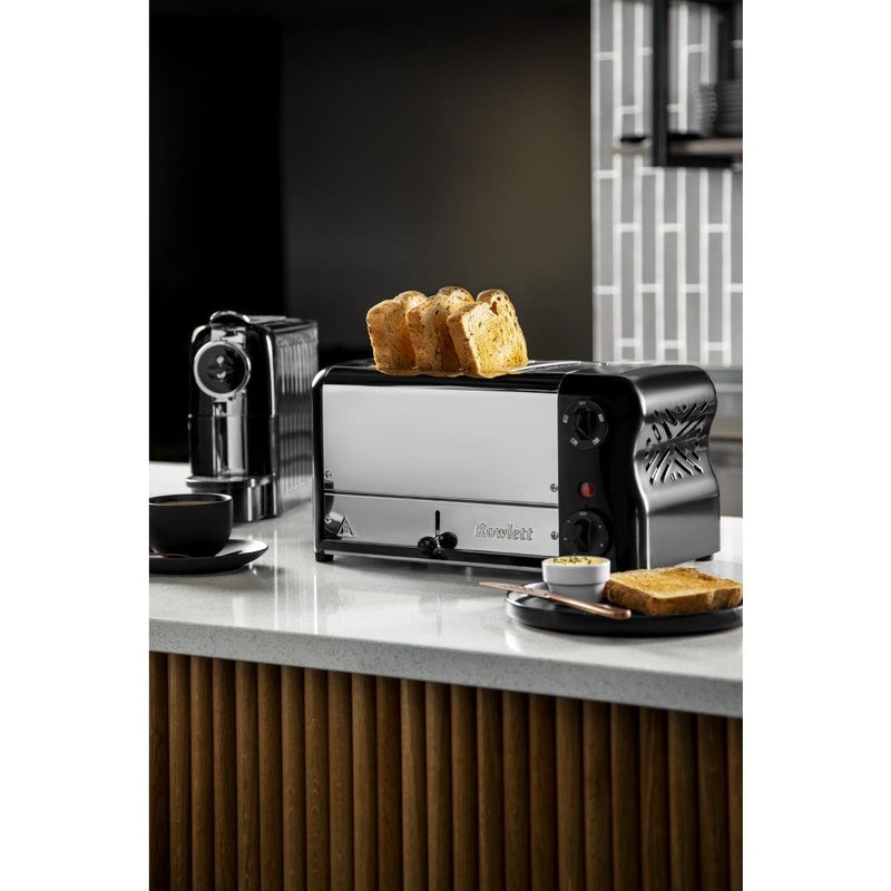 Esprit 4 Slot Toaster Jet Black with Elements & Sandwich Cage- Rowlett CH183-A