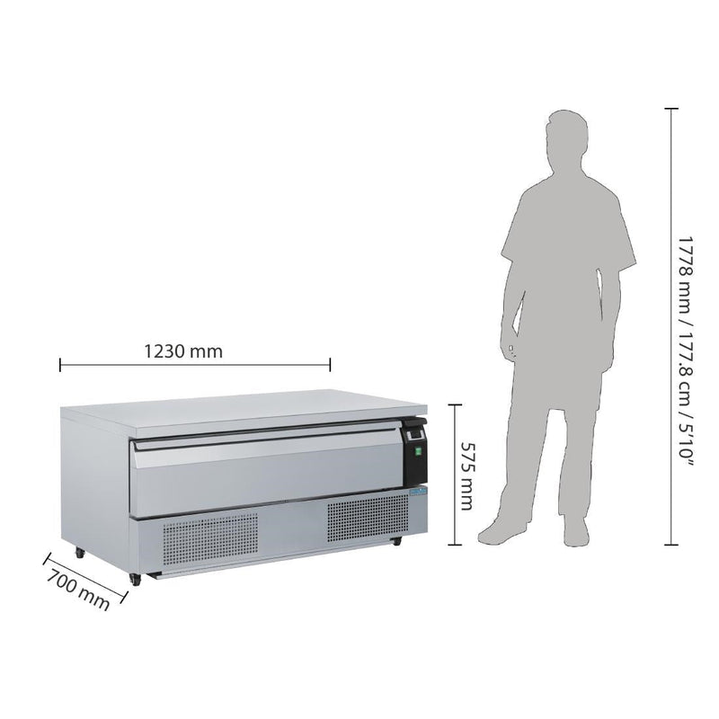 U-Series Single Drawer Counter Fridge Freezer 3xGN- Polar DA995-A