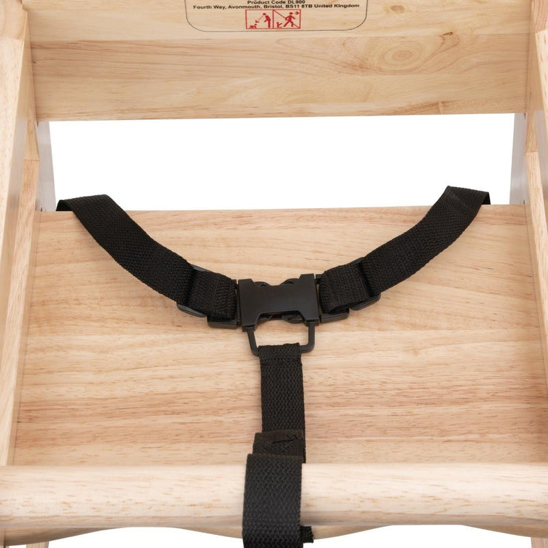 Wooden High Chair Natural Finish- Bolero DL900