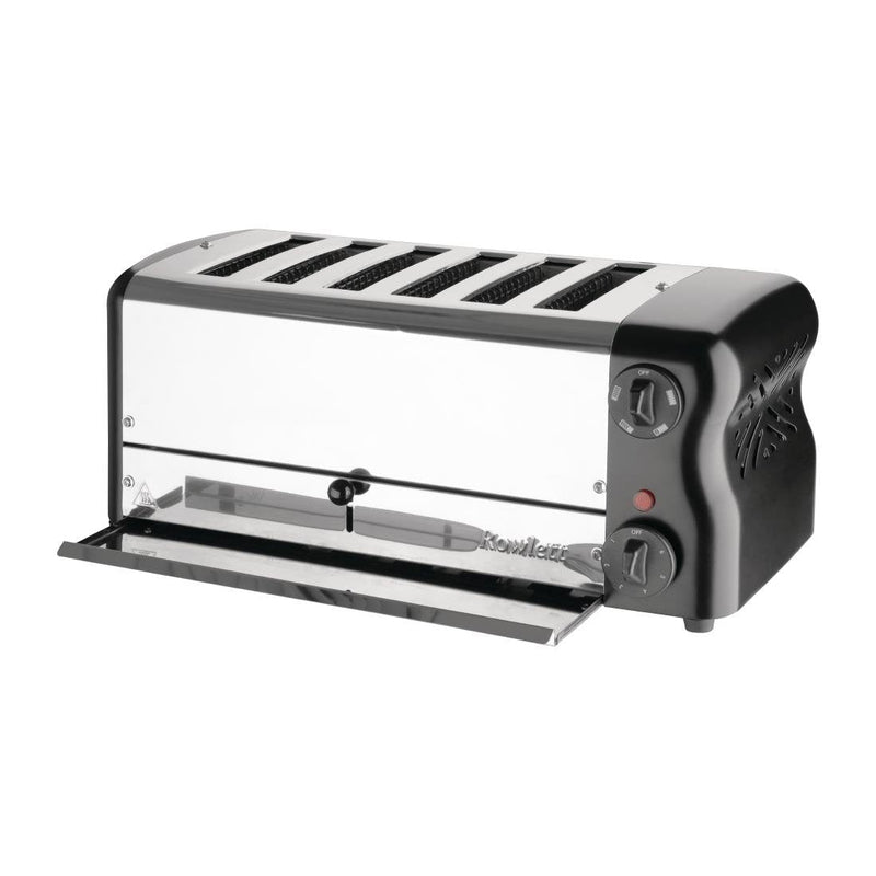Esprit 6 Slot Toaster Jet Black with Elements & Sandwich Cage- Rowlett CH187-A