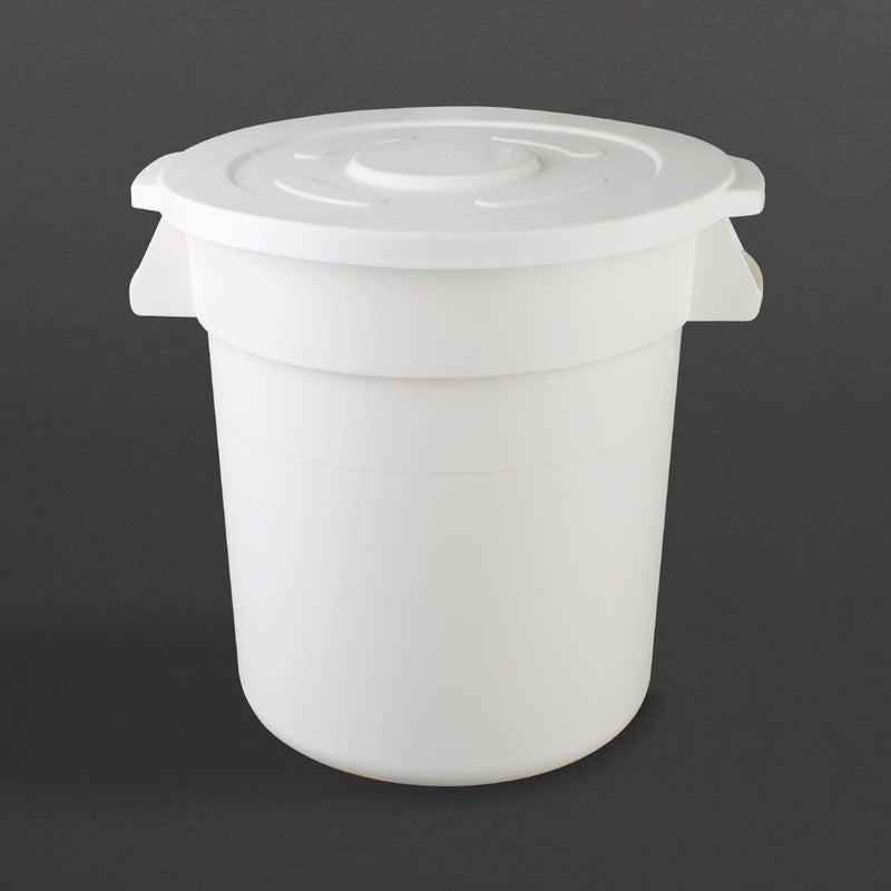 Polypropylene Round Container Bin White 38Ltr- Vogue GG792