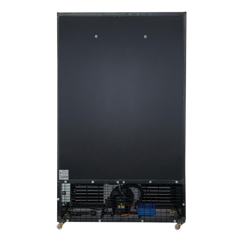 G-Series Upright Sliding Door Display Cooler with Light Box 950Ltr Black- Polar GM814-A