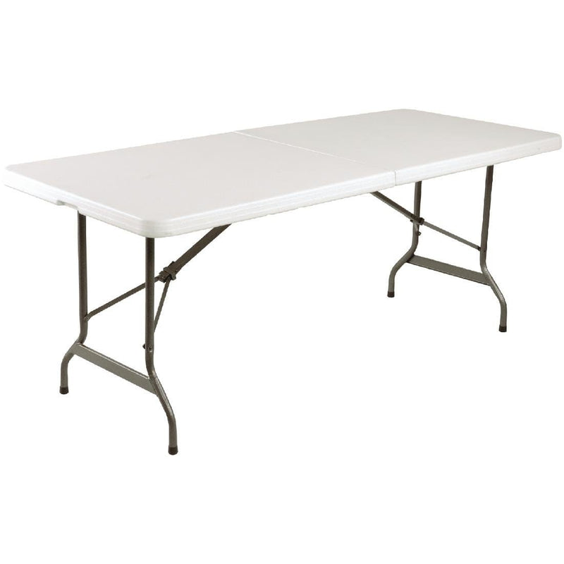 Centre Folding Utility Table 6ft White- Bolero L001