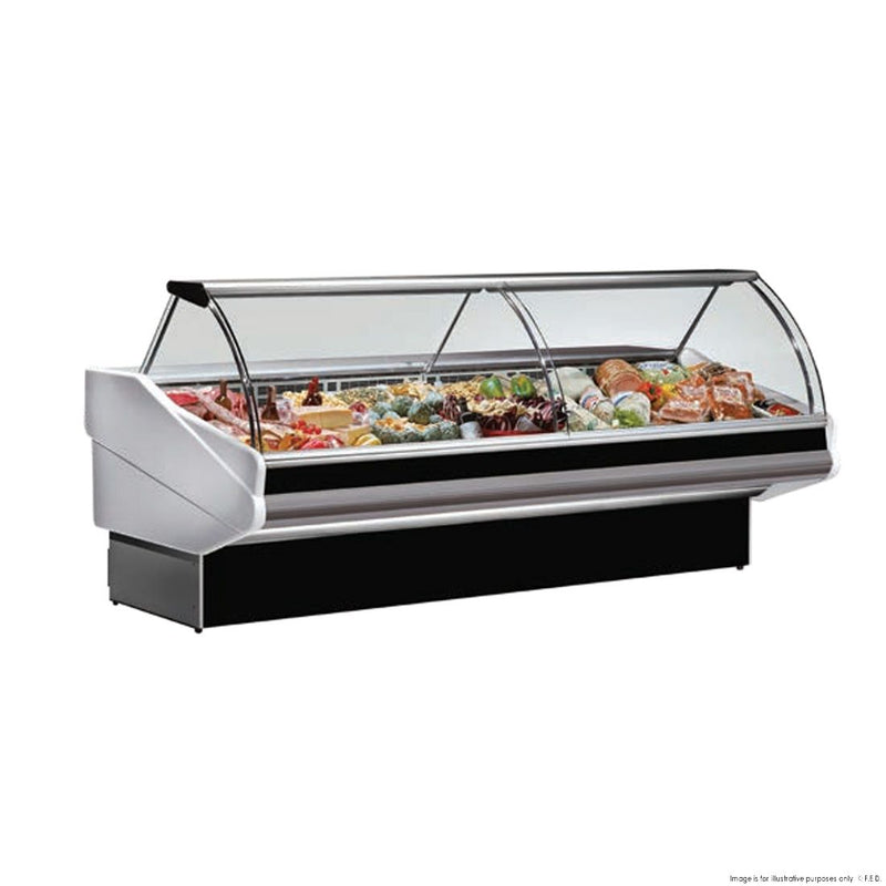 Curved Front Glass Deli Display - ItaliaCool PAN2000