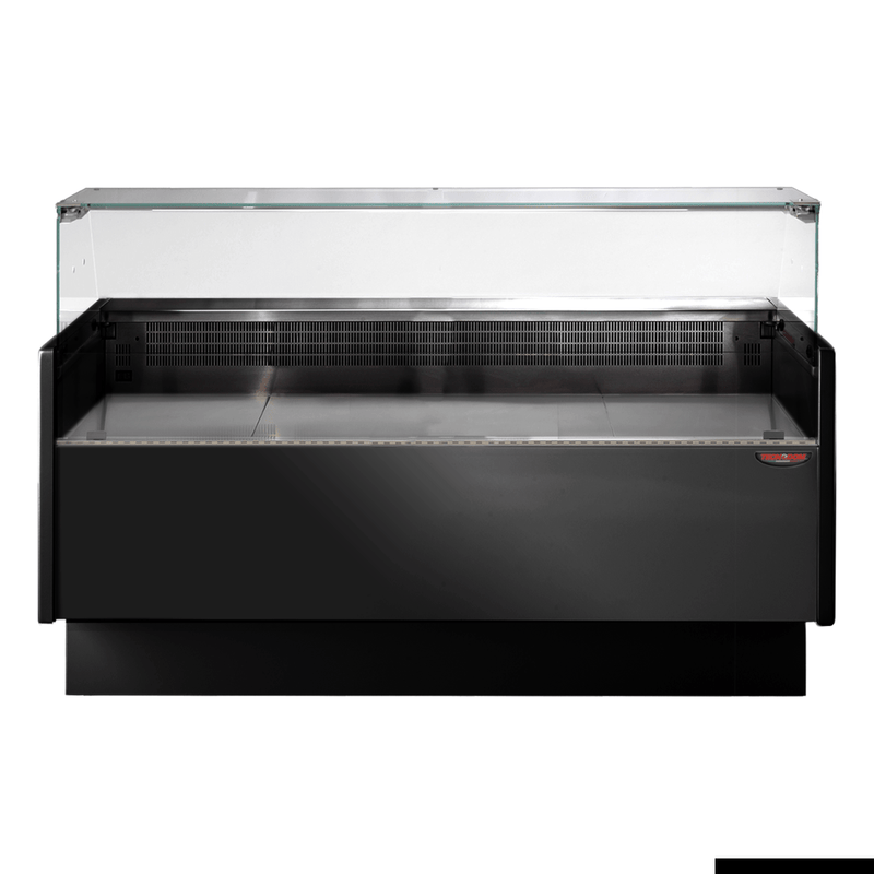 Serie MR Black 1520mm Wide Deli Display with Storage and Castors - TECNODOM TDMR-0915B