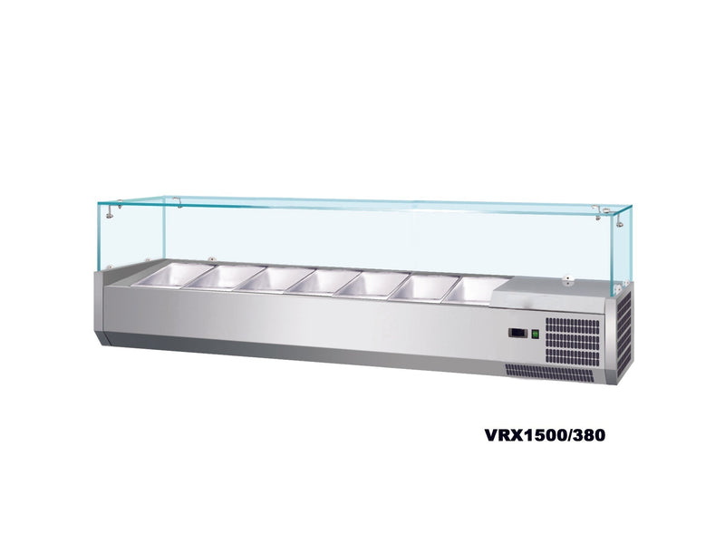 1500 Glass Refrigerated Ingredient Well- Anvil Aire ICE-VRX1500