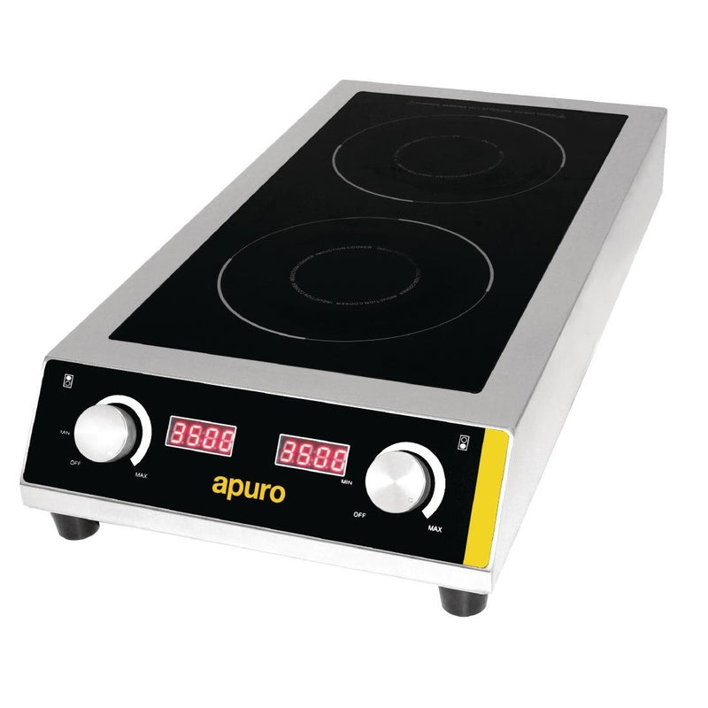 Heavy Duty Double Induction Cooktop 7kW- Apuro GF239-A