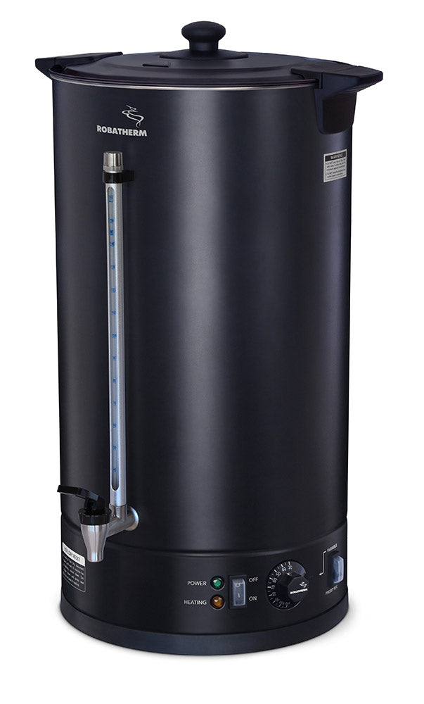 Black Double Skinned Hot Water Urn - 30Ltr- Robatherm RB-UDB30VP
