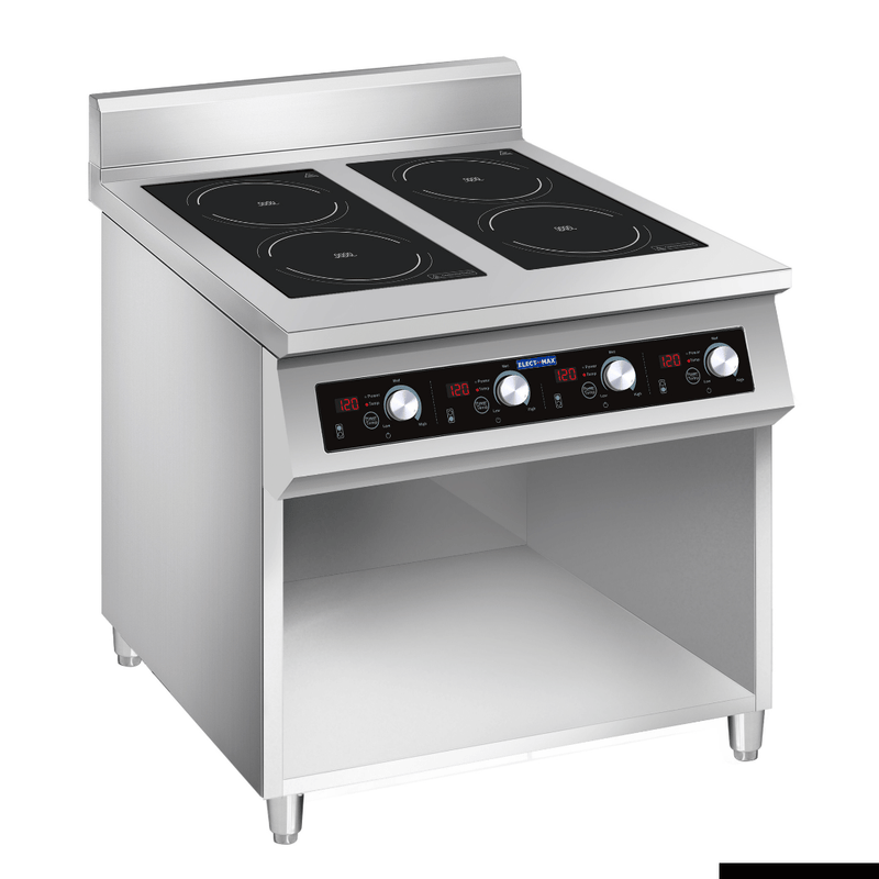 700 Series Induction 4-Burner Cooker with Splashback - Electmax EIC7-800P