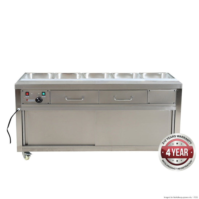 Heated Bain Marie Food Display Without Glass Top - Thermaster PG180FE-B