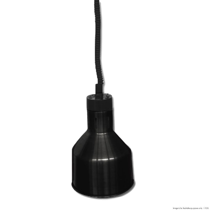 F.E.D Pull Down Heat Lamp Black - Restaurant Equipment Online HYWAL03