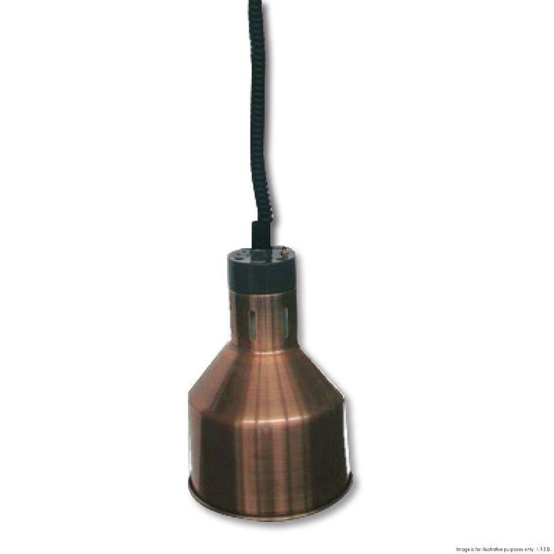 F.E.D Pull Down Heat Lamp Antique Copper - Restaurant Equipment Online HYWAL04