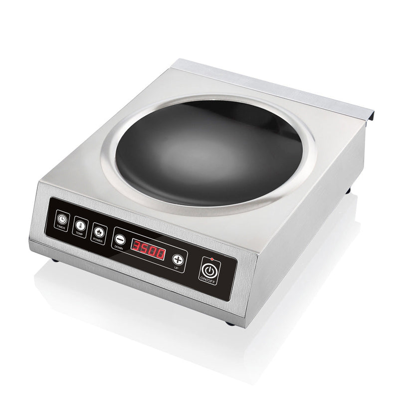 Stainless Steel Induction Wok W/ Led Display - Benchstar IW350