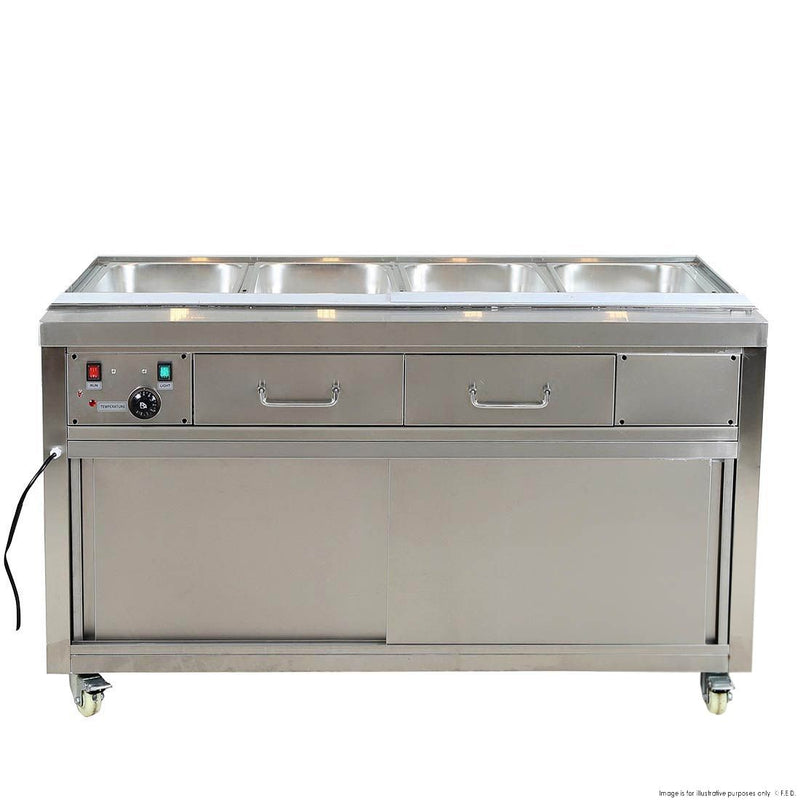 Heated Bain Marie Food Display Without Glass Top - Thermaster PG150FE-B