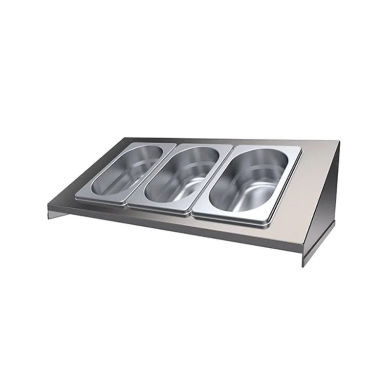 Condiment Holders - 3 Pan - Simply Stainless SBM.CH.3