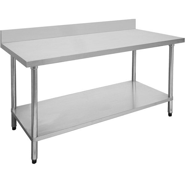 Economic Stainless Steel Table with Splashback- Modular Systems 2400-7-WBB