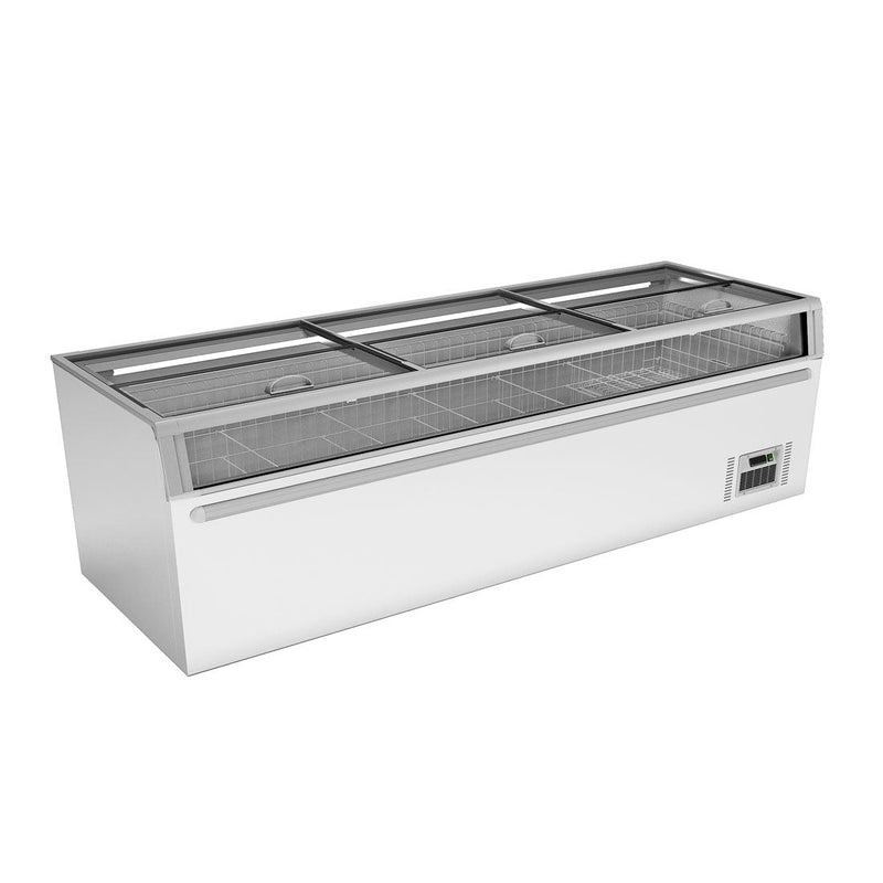 1105L Supermarket Island Freezer With Glass Sliding Lids - Thermaster ZCD-L250G